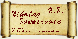 Nikolaj Kompirović vizit kartica